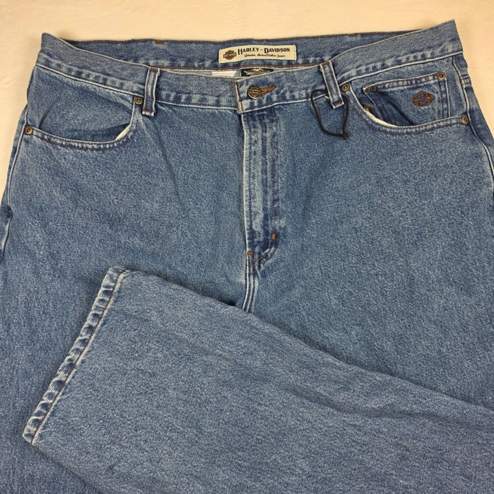 VintageHarley Davidson Mens Genuine MotorClothes‎ Denim Jeans 40x30 Straight Leg